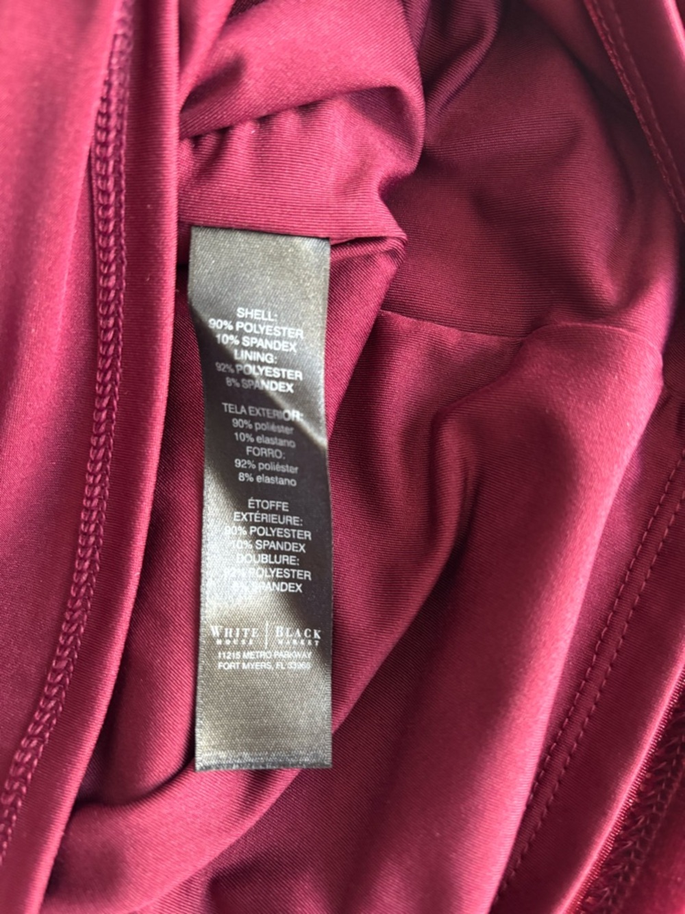 NWT WHBM Red Velvet Sheath Dress, Size 6 - Picture 8 of 8